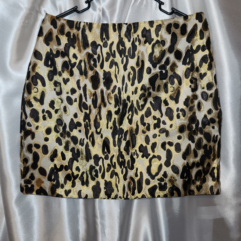 Nine West Set | Women's Leopard Print Blazer | Leopard Print Mini Skirt | Size M - Picture 3 of 5